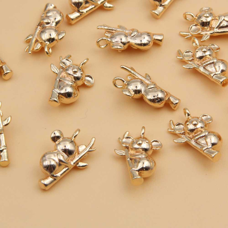 Charms coala Gold plated 15 mm 1 pz (56-100-2) - pietreeminuterie.com