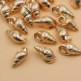 Charms conchiglia Gold plated 18 mm 1 pz