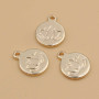 Charms giglio gold plated 10 mm 1 pz