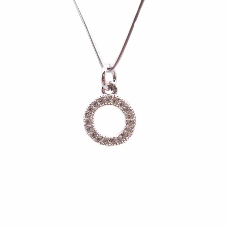 Charms cerchio in ottone con strass 11.4 mm 1 pz (hj2) - pietreeminuterie.com