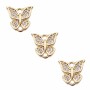 Charms con strass bianchi farfalla 9.1x9.4 mm oro pacco 1 pezzo