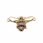 Charms con strass neri e bianchi scarabeo 10x18.8 mm mm oro pacco 1 pezzo