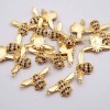 Charms con strass neri e bianchi scarabeo 10x18.8 mm mm oro pacco 1 pezzo (scar88jh) - pietreeminuterie.com