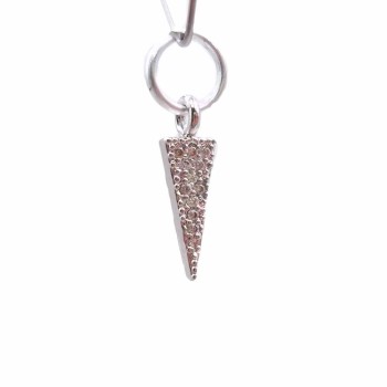 Charms feccia in ottone con strass  17x4.7 mm 1 pz