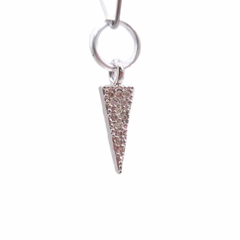 Charms feccia in ottone con strass  17x4.7 mm 1 pz (hj3) - pietreeminuterie.com