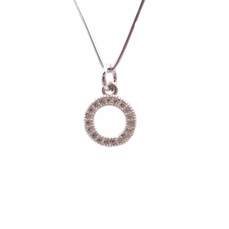 Charms cerchio in ottone con strass 11.4 mm 1 pz (hj2) - pietreeminuterie.com