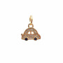 Charms macchina in ottone dorato con strass 10x9 mm 1 pz