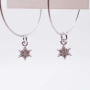 Charms stella con strass 13 mm pacco 1 pz