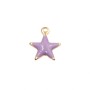 Charms stella acciaio lilla oro 8.5 mm conf. 5 pz
