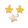 Charms stella smaltate 12 mm giallo 2 pz