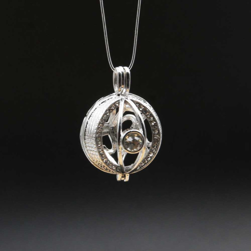 Chiama angeli tondo con strass 21 mm 1 pz (fi910nna) - pietreeminuterie.com