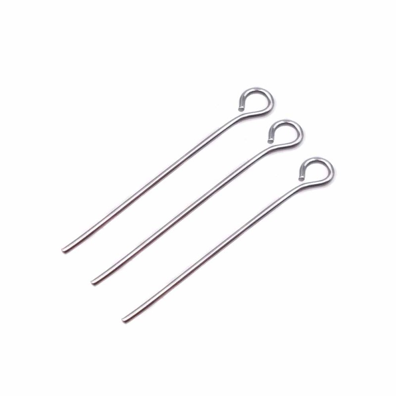 Chiodini a occhiello in acciaio inox 28x06 mm pacco 100 pz (28x06-chio) - pietreeminuterie.com