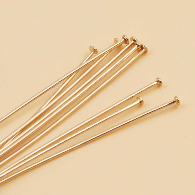 Chiodini in acciaio oro a T 50x04 mm conf. 25 pz