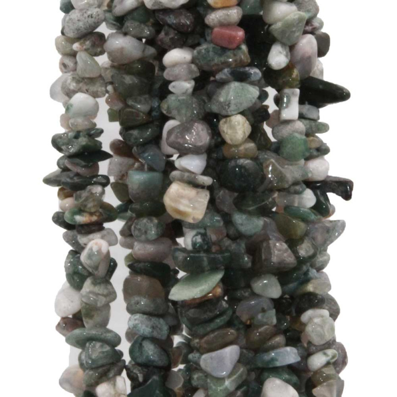 Chips in pietre dure agata indiana  6/10 mm filo 80 cm (s117ma334) - pietreeminuterie.com