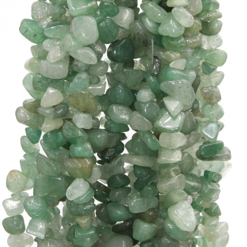 Chips in pietre dure avventurina 6/10 mm filo 80 cm (chip22ma) - pietreeminuterie.com