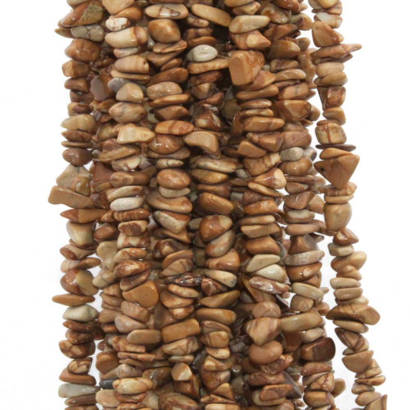 Chips in pietre dure diaspro 6/10 mm filo 80 cm (s117ma11) - pietreeminuterie.com