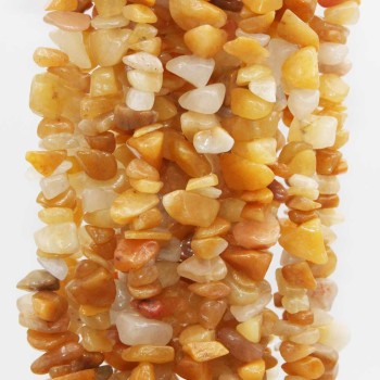 Chips in pietre dure giada arancio 6/10 mm filo 80 cm Chips in pietre dure giada arancio 6/10 mm filo 80 cm
