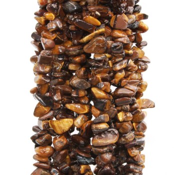 Chips in pietre dure occhio di tigre 6/10 mm filo 80 cm Chips in pietre dure occhio di tigre 6/10 mm filo 80 cm
