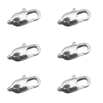 Chiusura moschettone acciaio lucido 13 mm pacco 10 pz