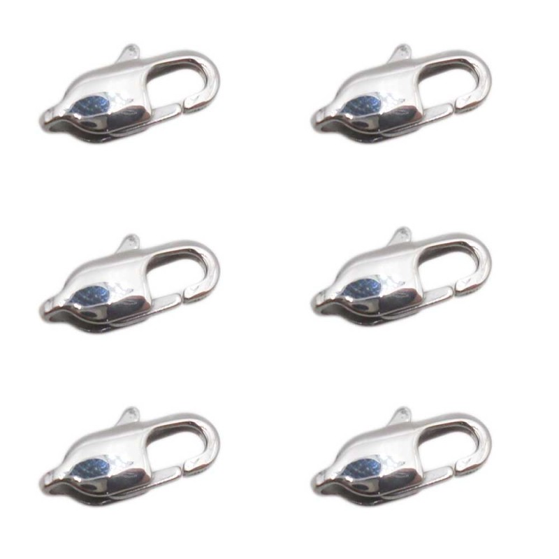 Chiusura moschettone acciaio lucido 15 mm pacco 10 pz (mosclu866) - pietreeminuterie.com