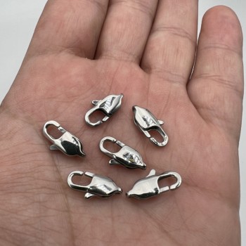 Chiusura moschettone acciaio lucido 13 mm pacco 10 pz Chiusura moschettone acciaio lucido 13 mm pacco 10 pz