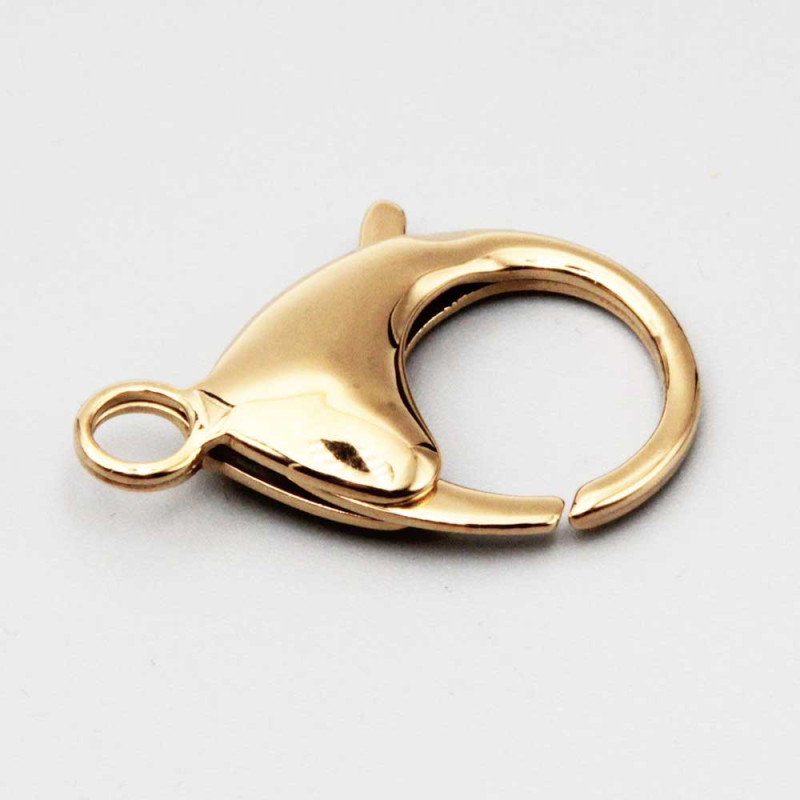 Moschettone acciaio 32 mm oro conf. 1 pz (32mm-gol) - pietreeminuterie.com