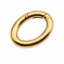 Chiusura moschettone ovale in acciaio oro 15x11 mm conf. 1 pz