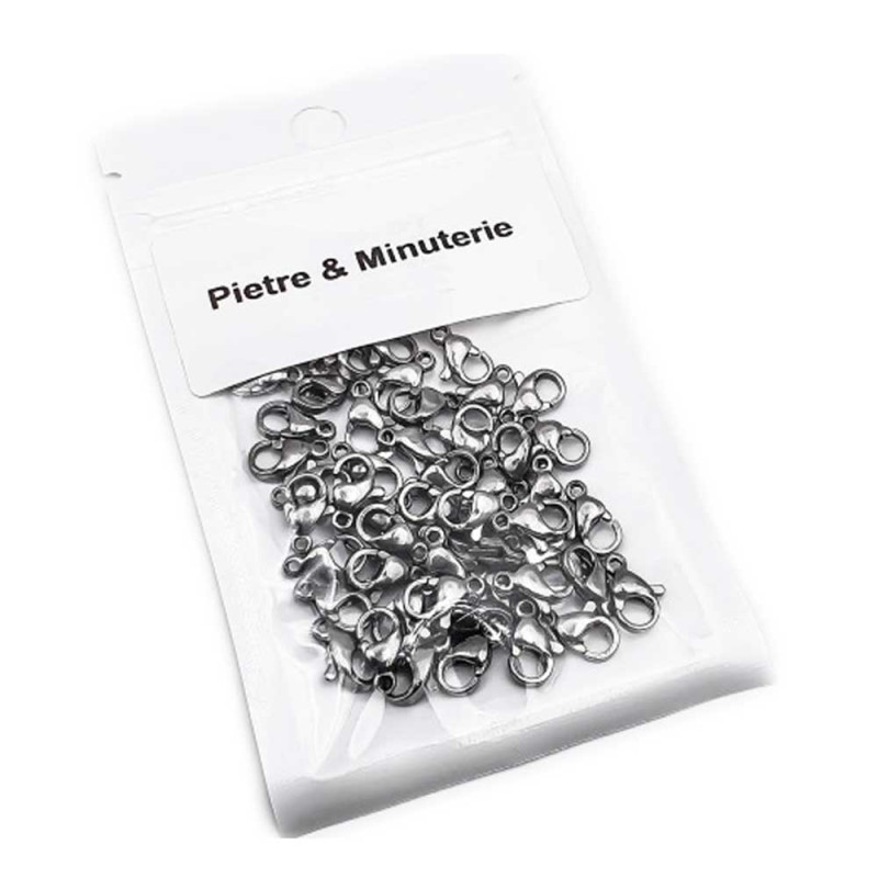 Pacco ingrosso moschettoni acciaio 9 mm 80 pz (Moa9mm) - pietreeminuterie.com