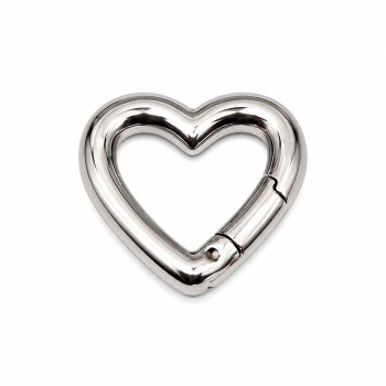 chiusura in acciaio moschettone cuore 14 mm conf. 1 pz