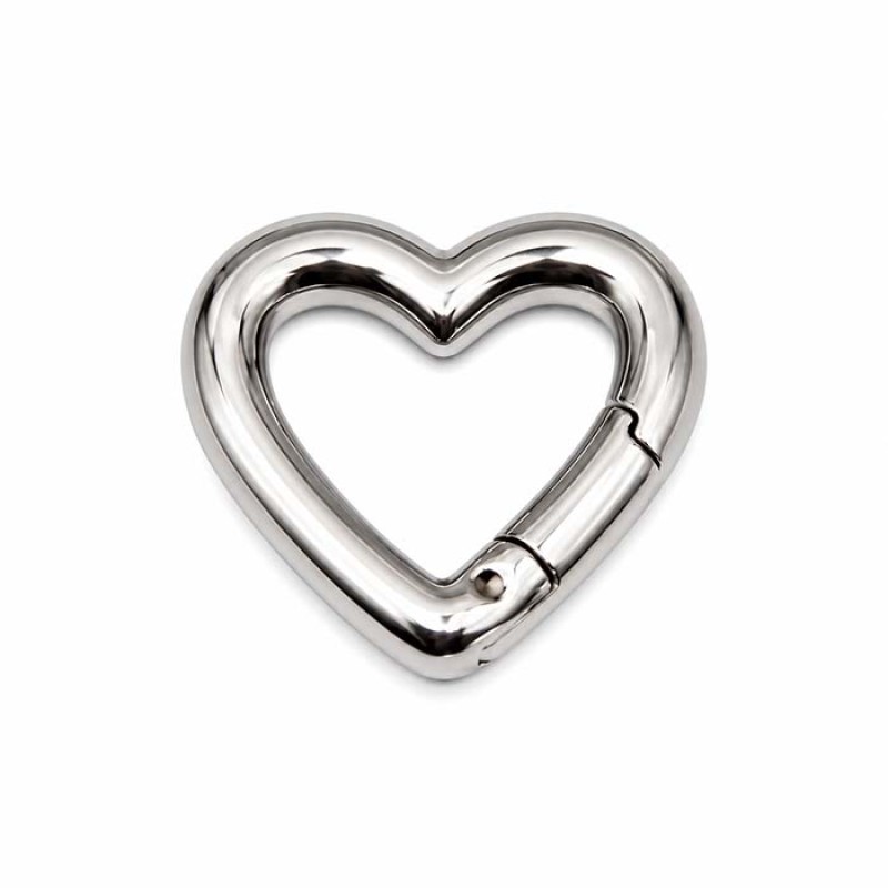 chiusura in acciaio moschettone cuore 14 mm conf. 1 pz