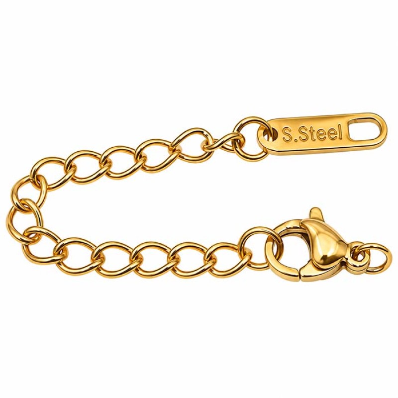 Chiusura estensore acciaio 7.5 cm con bollatina ovale conf. 2 pz