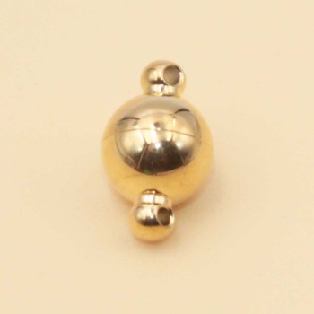 Chiusura a calamita oro in acciaio 6 mm 1 pz Chiusura a calamita oro in acciaio 6 mm 1 pz