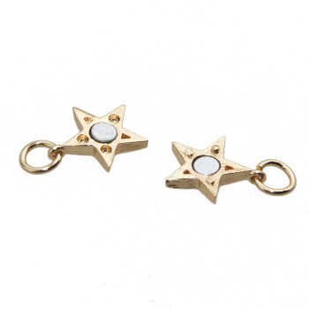 Chiusura a calamita stella placcata oro 14 kt 9.8 mm 1 pz