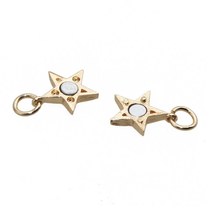 Chiusura a calamita stella placcata oro 14 kt 9.8 mm 1 pz (44stell99) - pietreeminuterie.com
