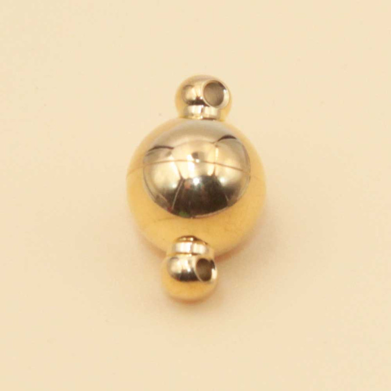 Chiusura a calamita oro in acciaio 8 mm 1 pz (cal-8mm-1) - pietreeminuterie.com