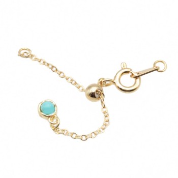 Estensore per collana e bracciale placcata argento 925 oro 62 mm con pendente turchese conf.1 pz Estensore per collana e bracciale placcata argento 925 oro 62 mm con pendente turchese conf.1 pz