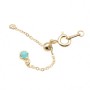 Estensore per collana e bracciale placcata argento 925 oro 62 mm con pendente turchese conf.1 pz