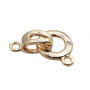 Chiusura a clips placcata oro 14 kt con strass 18x9 mm 1 pz