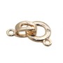 Chiusura a clips placcata oro 14 kt con strass 18x9 mm 1 pz