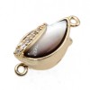 Chiusura a slitta oro foglia madreperla nera 18x8 mm conf. 1 pz - gi1-9292 - pietreeminuterie.com Chiusura a slitta oro foglia madreperla nera 18x8 mm conf. 1 pz (gi1-9292) - pietreeminuterie.com
