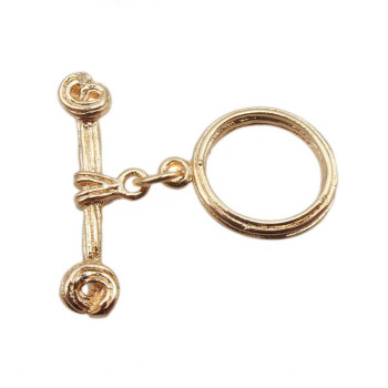 Chiusura a T Bar oro 13.6 mm 1 pz