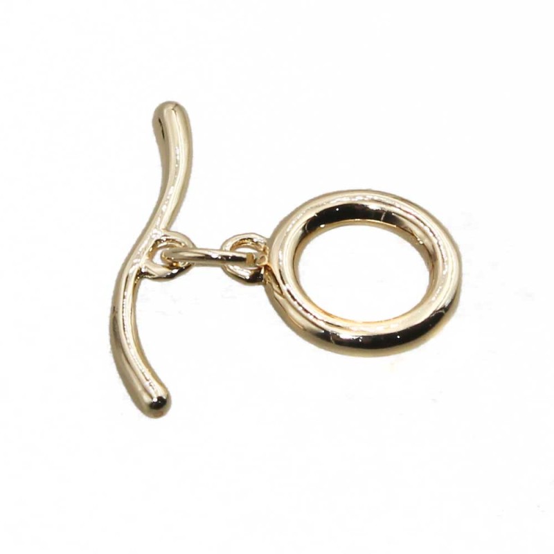 Chiusura a T Bar 10 mm oro 1 pz (10mmoro388) - pietreeminuterie.com