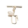 Chiusura a T bar con fatina placcata oro 14 kt 18x8 mm 1 pz