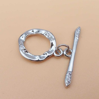 Chiusura a t bar con strass 18x14 mm 1 pz Chiusura a t bar con strass 18x14 mm 1 pz