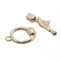 Chiusura a t bar fiore oro 12.5 mm 1 pz