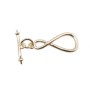 Chiusura a T Bar oro infinito 20x8.5 mm 1 pz