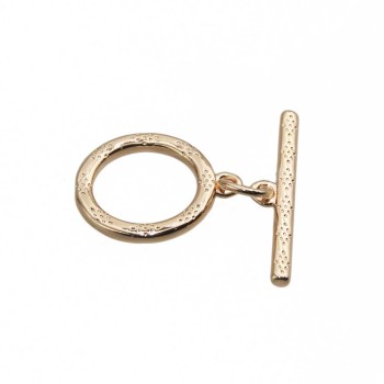 Chiusura a t bar oro intagliata 13.4 mm 1 pz Chiusura a t bar oro intagliata 13.4 mm 1 pz
