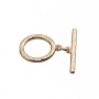 Chiusura a t bar oro intagliata 13.4 mm 1 pz