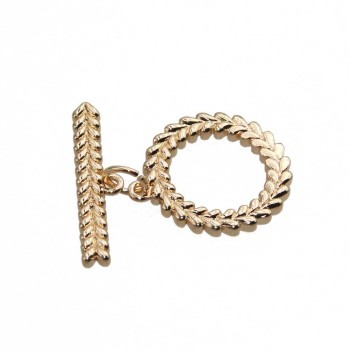Chiusura a t bar placcata oro 14 kt 15.5 mm 1 pz Chiusura a t bar placcata oro 14 kt 15.5 mm 1 pz