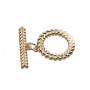 Chiusura a t bar placcata oro 14 kt 15.5 mm 1 pz